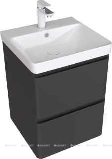 Тумба под раковину Aquanet Эмбер 330464 50 см чёрный матовый